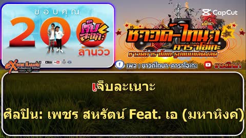 ภาพตัวอย่าง เจ็บละเนาะ คาราโอเกะ - เพชร สหรัตน์ Feat.เอ มหาหิงค์